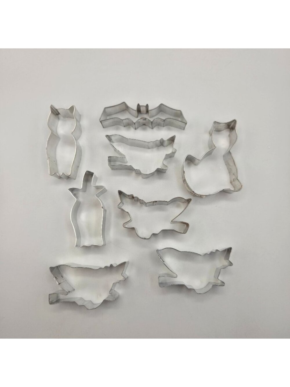 Halloween Themed Cookie Cutters Stainless Steel Various Shapes Set of 8